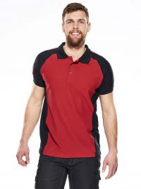 Modernes Mascot Poloshirt in Rot